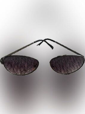 Classic Metal Frame Aviator Sunglasses Purple Gradient Lens + Red Pouch Case
